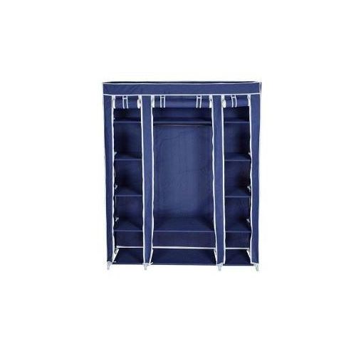 All Color Elegant 3 Column Steel Portable Wardrobe - Brown Multicolor