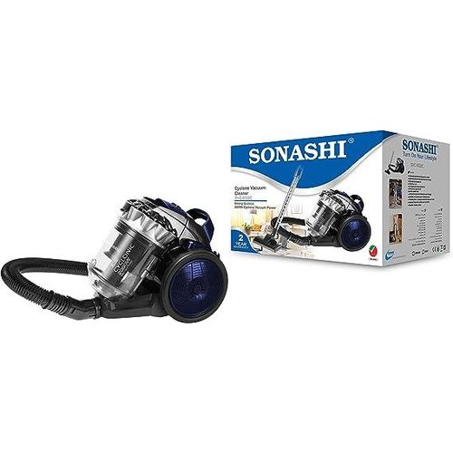 Sonashi Cyclone Baagless Vacuum Cleaner With Strong Suction-Black/Blue