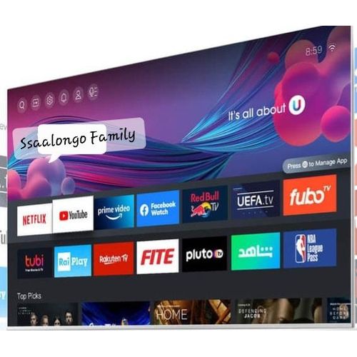 Hisense 43\&#039;\&#039; Inch Smart Ultra UHD A6 Series Premium TV, Bluetooth, Built-in WIFI, Frameless, View YouTube, Netflix ETC - Black