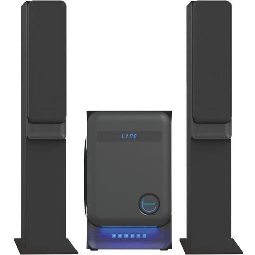 Global Star Bluetooth Speaker Home Theater Multispeaker System GS-8812 2.1 - Black