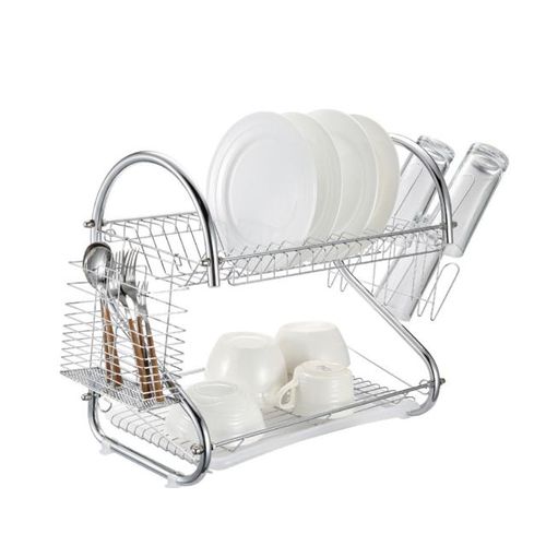 Sundabest Stainless Steel Double-decker stand-up dishwasher drainer