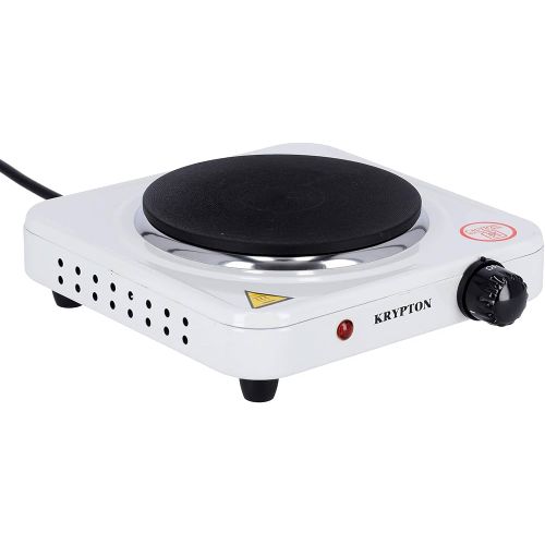 Single Solid Electric Hotplate 1000W - Black &amp; White