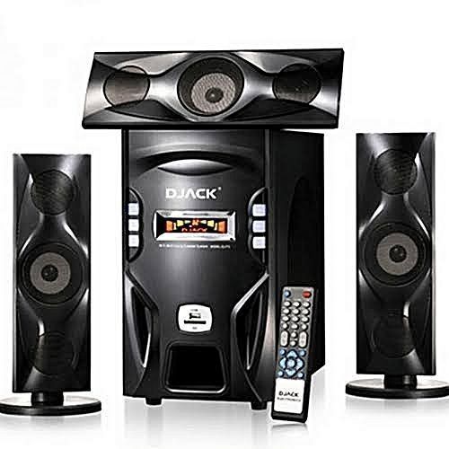 Djack DJ-F3L, AC &amp; DC, Bluetooth Home Theatre Speaker, FM Radio, USB Port -Black