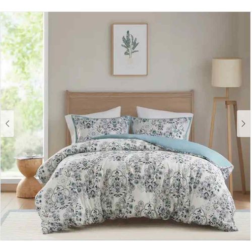 Grace Foam 5*6 4Pc Premium Quality Duvet Set, 1 Bed Sheet &amp; 2 Pillow Cases- Multicolour