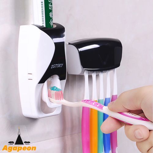 Agapeon Toothbrush Holder And Toothpaste Dispenser