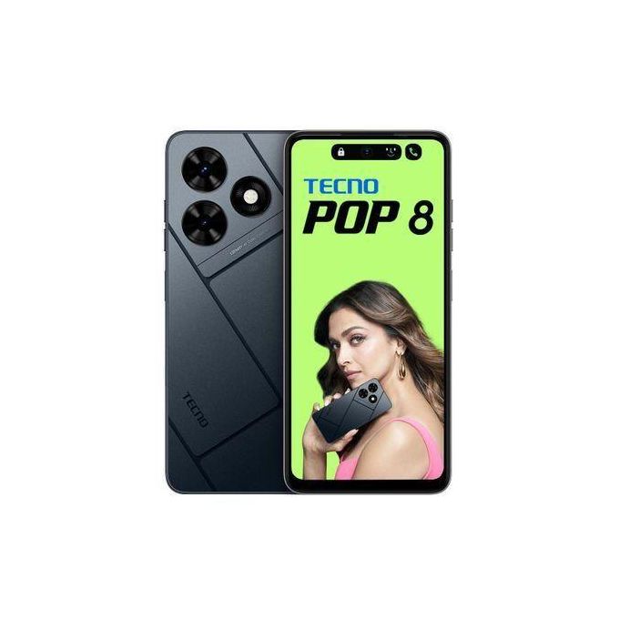 Tecno Pop 8 - 6.6\" 2GB RAM 64GB ROM 13MP 5000mAh - Black