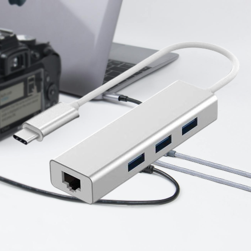 3 Port Type C USB Multi Function Lan Adapter