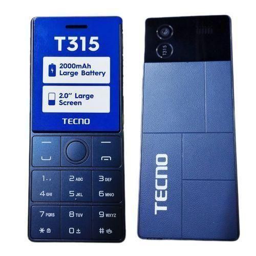 Tecno T315 Dual SIM Radio 2000mAh Strong Battery, Button Phone 2inch Screen