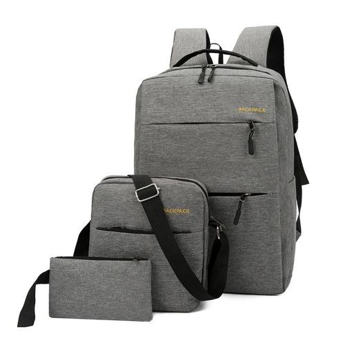 White Label 3 In 1 Multi Functional Backpack With USB Slot - Grey