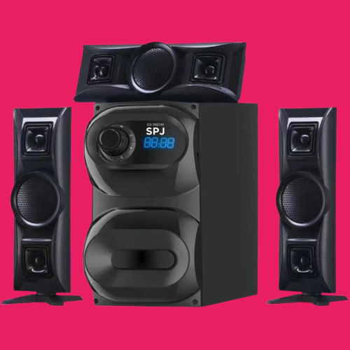 SPJ 3.1 Channel FM/SD Multimedia Bluetooth Home Audio System / Sub Woofer- Black.