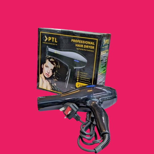 PTL Professional Hair Blow Dryer With High Power Efficiency - Black