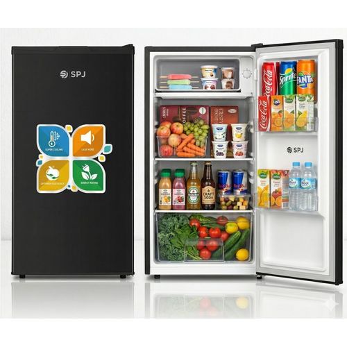 SPJ 120 Liters Single Door Fridge / Refrigerator - Black