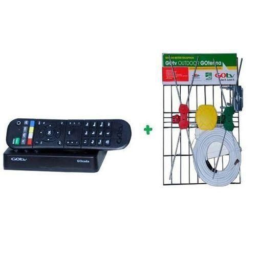Gotv Free to air Decoder with an Antenna / Full Package Decoder + Antenna - black