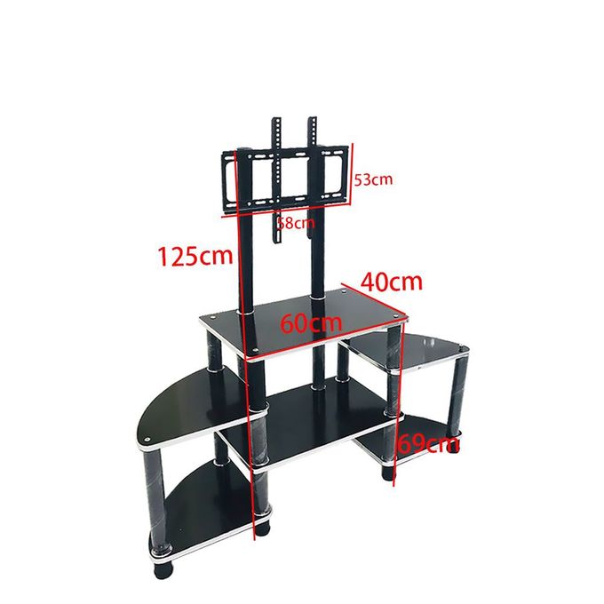 Original Wooden Multilayered Multipurpose YM TV Stand -Black